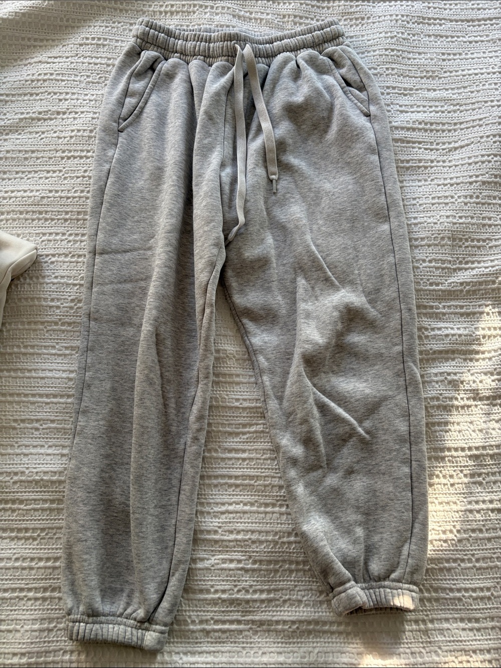 Fabletics Neutral Jogger Set - Cream & Light Gray - Picture 4 of 5